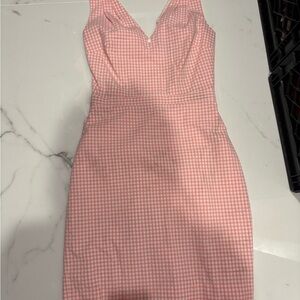 J. Crew Pink Gingham Sheath Dress